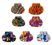 COLOURED GANGSTER HAT PVC