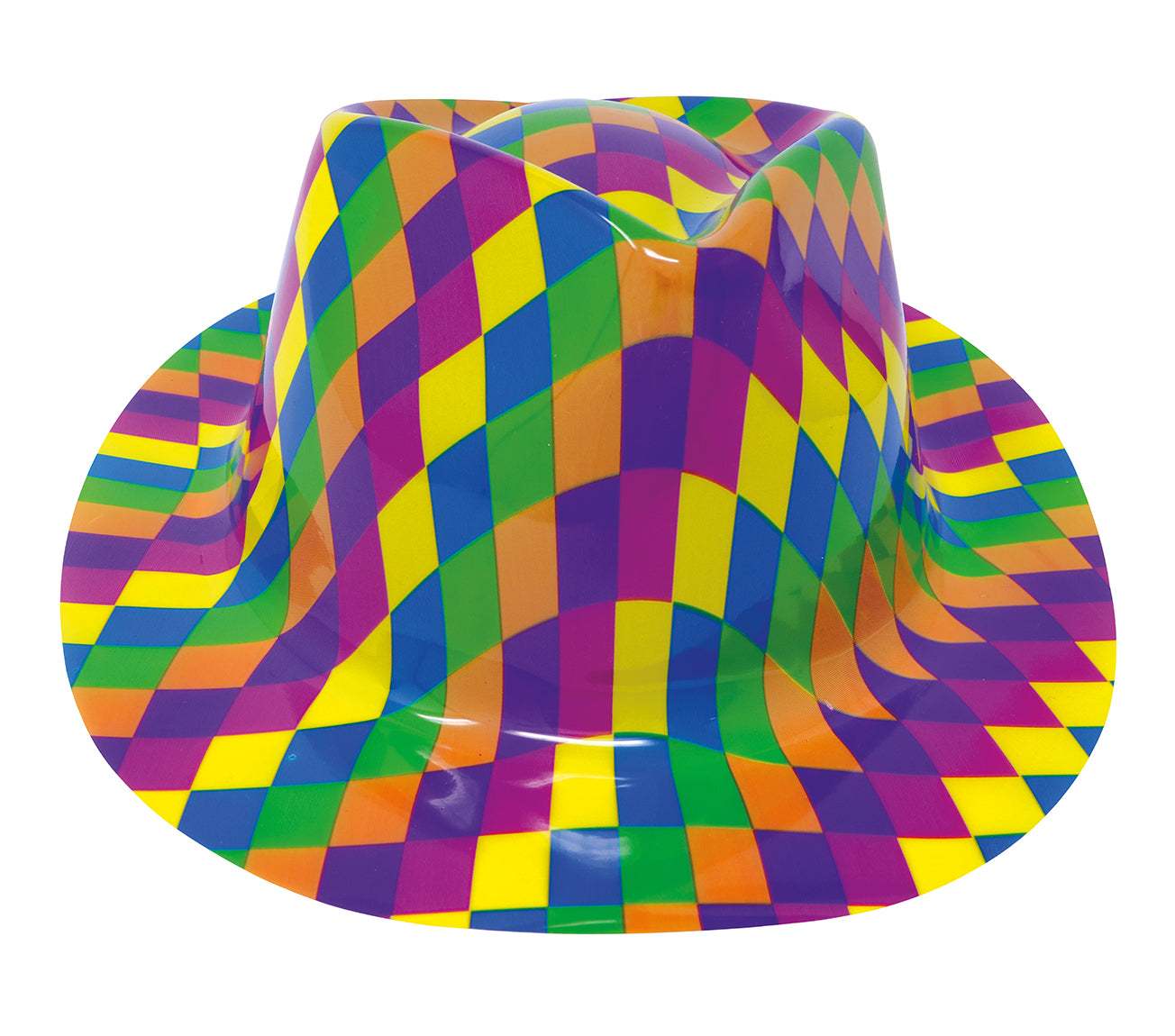 COLOURED GANGSTER HAT PVC