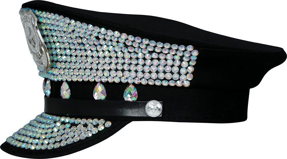 POLICE CAP WITH DIAMONDS, ADULTS