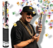 40 CM CONFETTI CANNON WITH EURO BANKNOTES