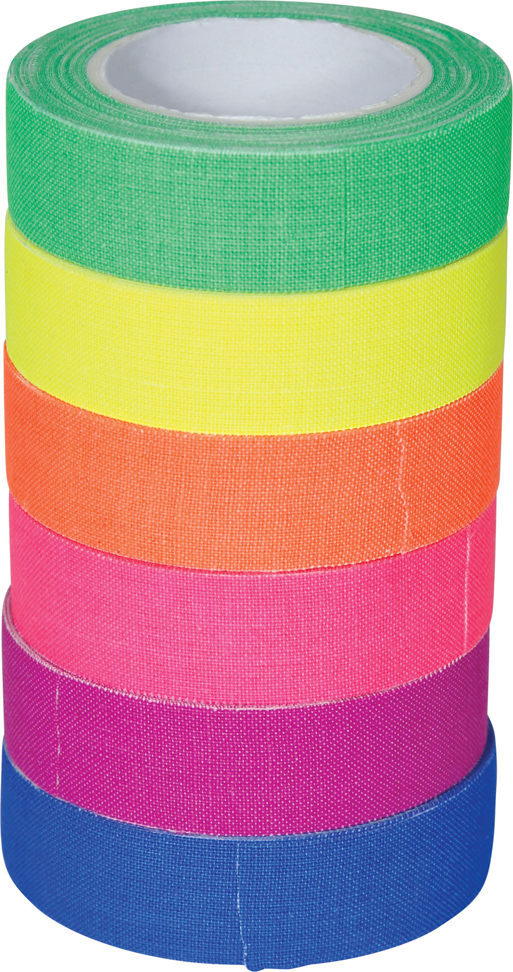 6 ROLLS OF COLORFUL NEON TAPE 5 M