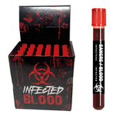 BOX OF 24 DECORATIVE BLOOD TUBES OF 15 ML.
