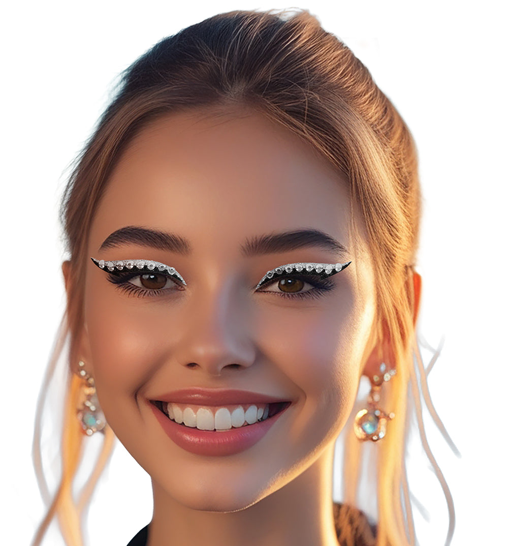6 ADHESIVE CRYSTAL EYELINER STICKERS