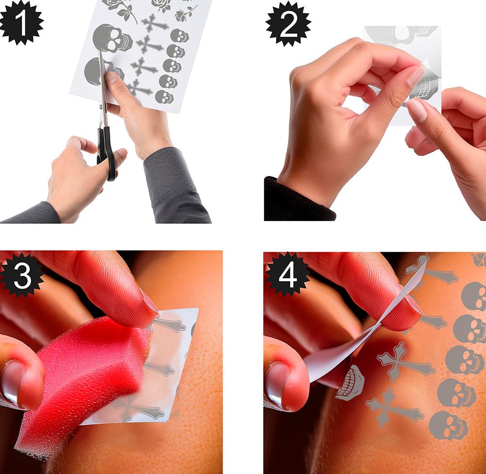 2 TATTOO SHEETS 15X11 CM