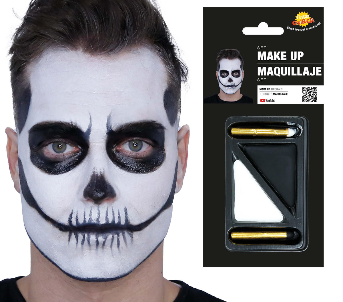 BLACK AND WHITE MAKEUP BLISTER WITH 2 STICKS