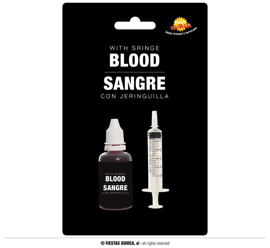 BLOOD WITH SYRINGE
