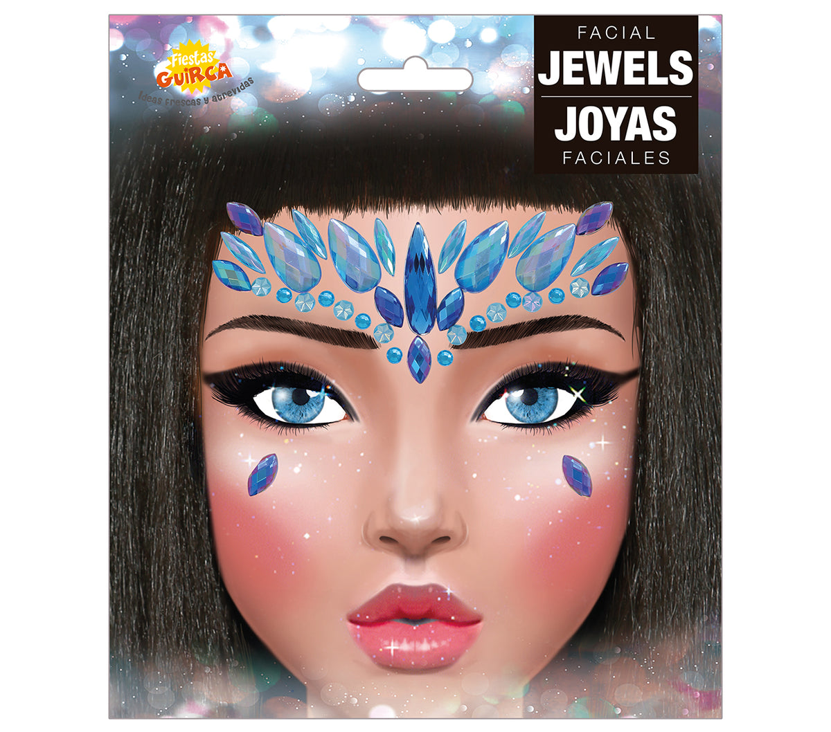 BLUE ADHESIVE FACE JEWELLERY