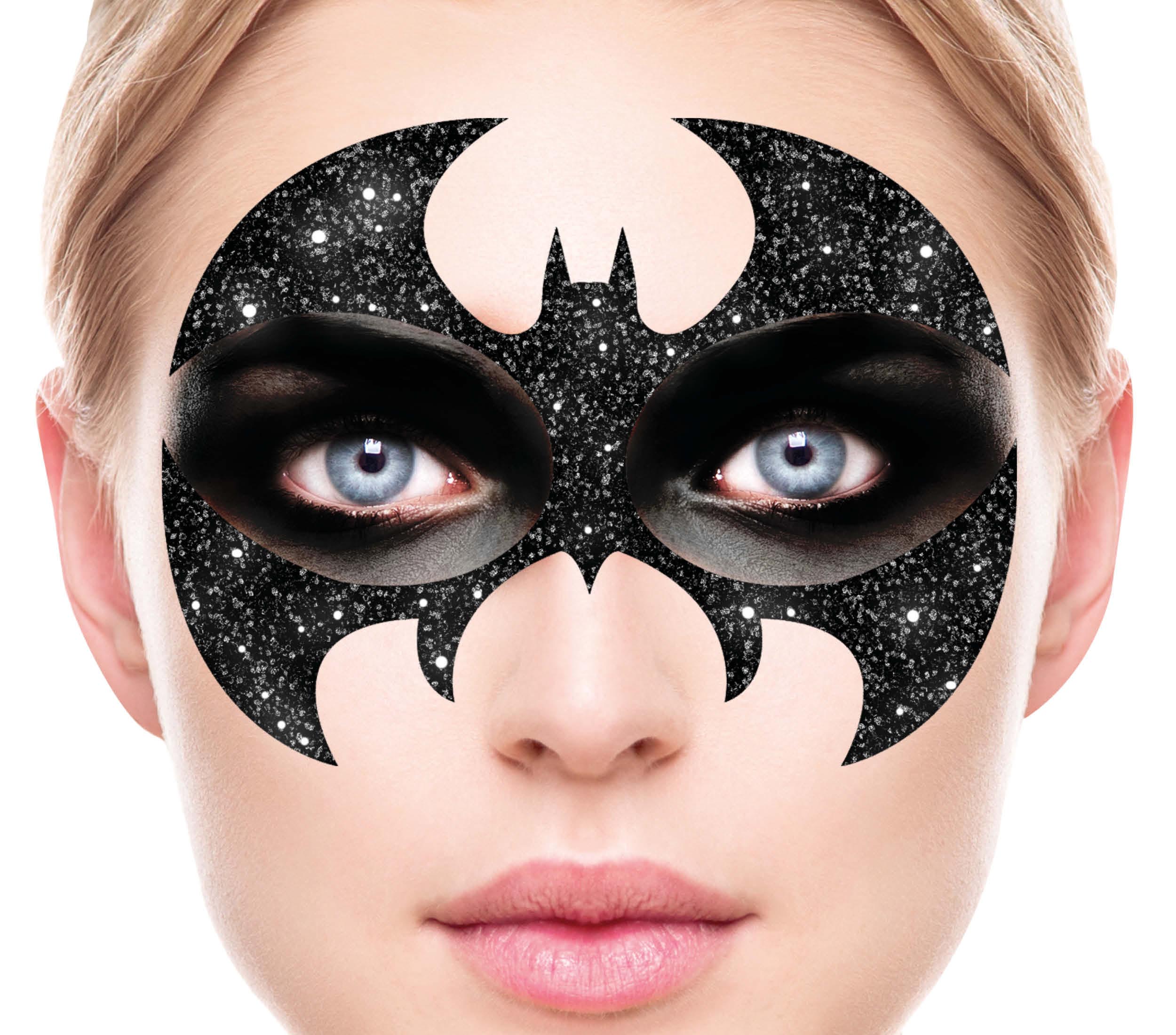 BAT FACE GLITTER, 13x15 CM