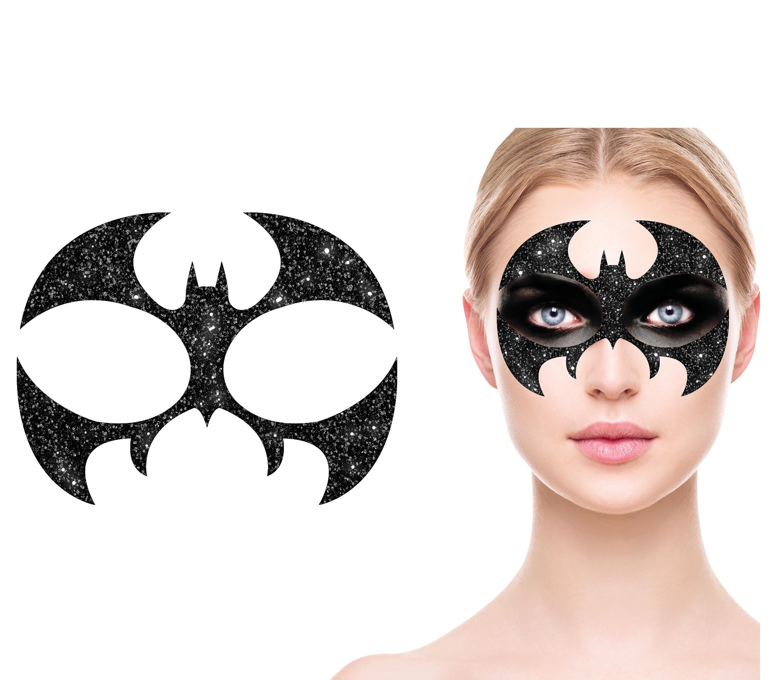 BAT FACE GLITTER, 13x15 CM