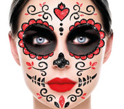 DAY OF THE DEAD FACE GLITTER, 13x15 CM