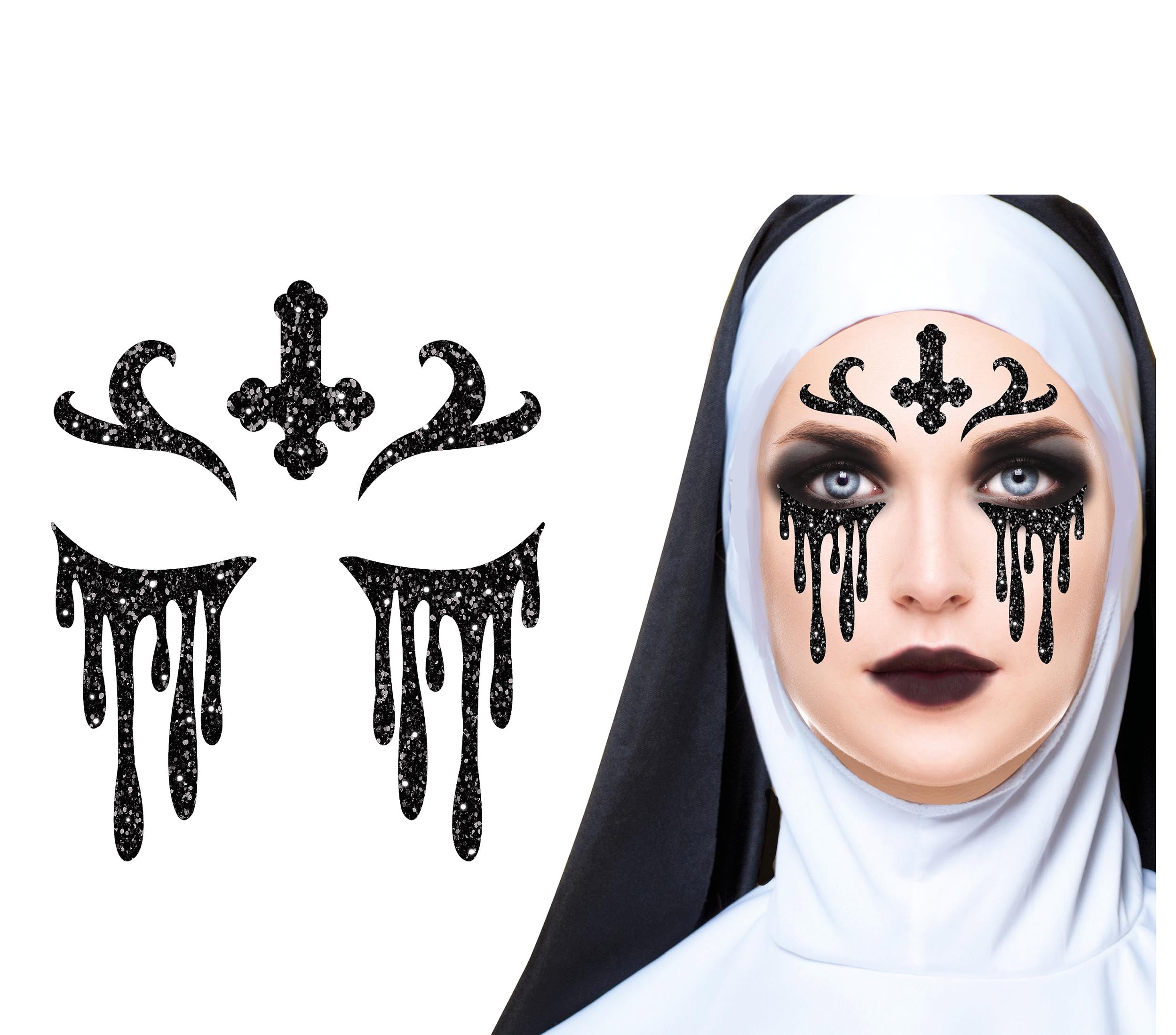 NUN FACE GLITTER, 13x15 CM