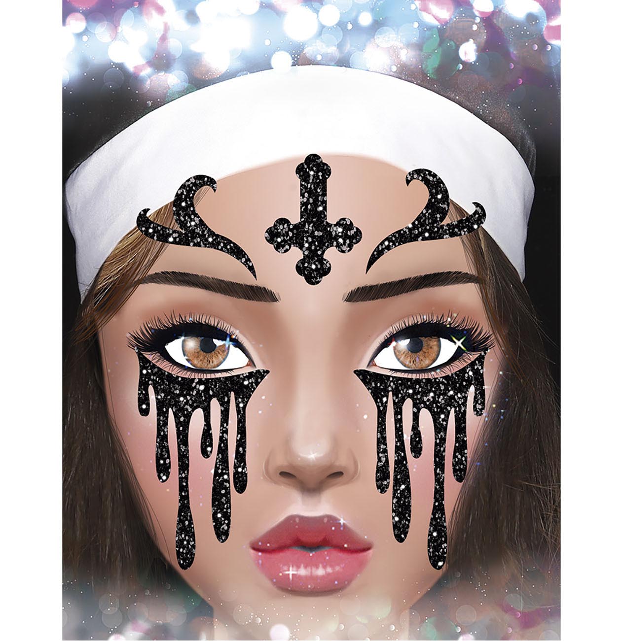 NUN FACE GLITTER, 13x15 CM