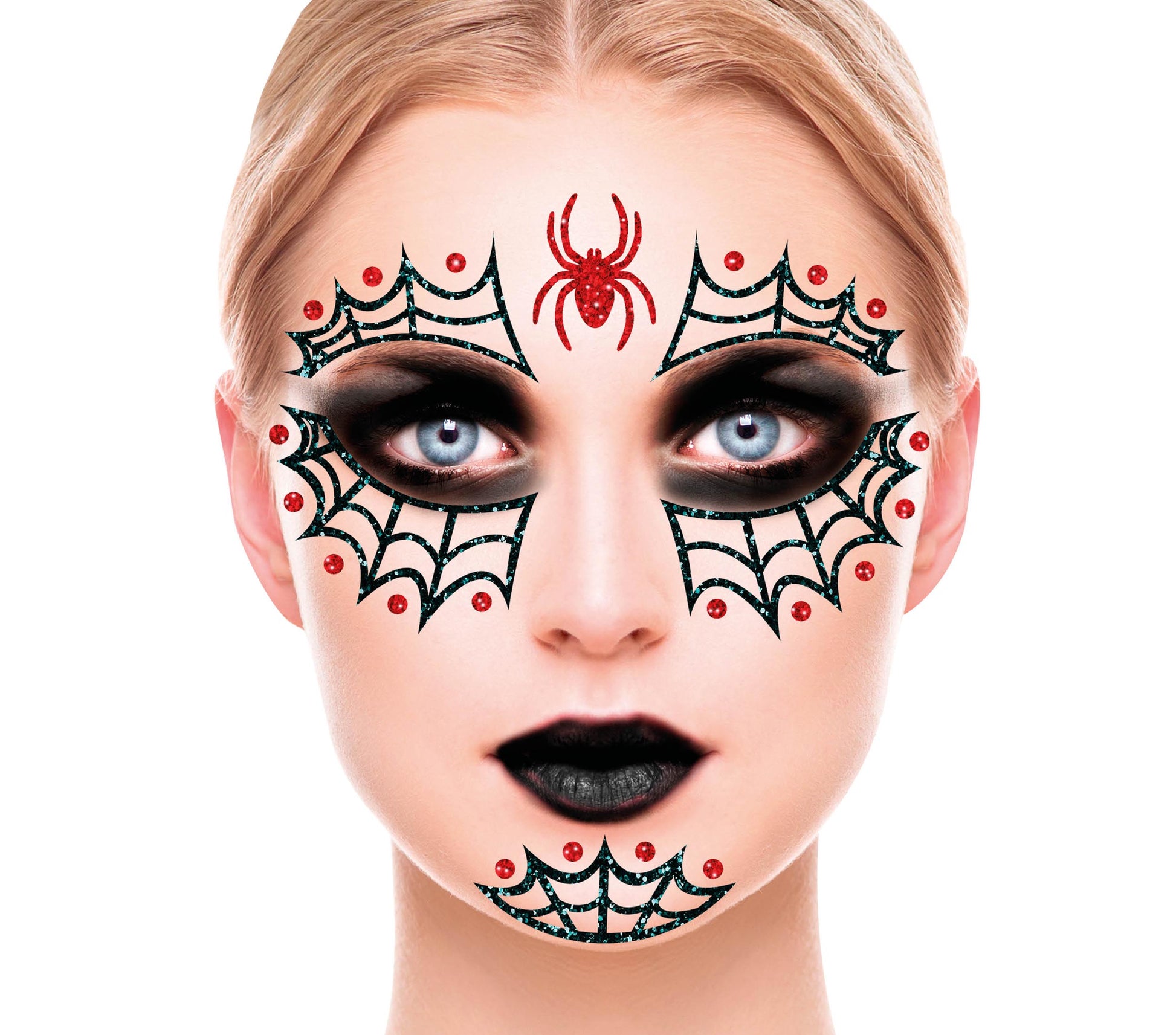 SPIDER FACE GLITTER, 13x15 CM