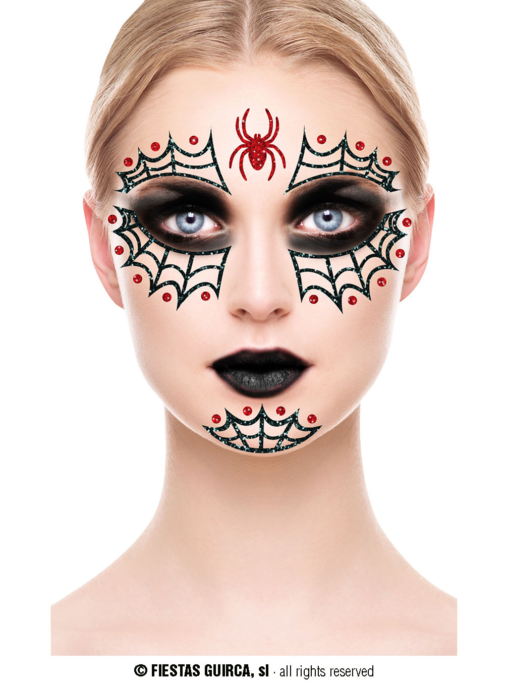 SPIDER FACE GLITTER, 13x15 CM