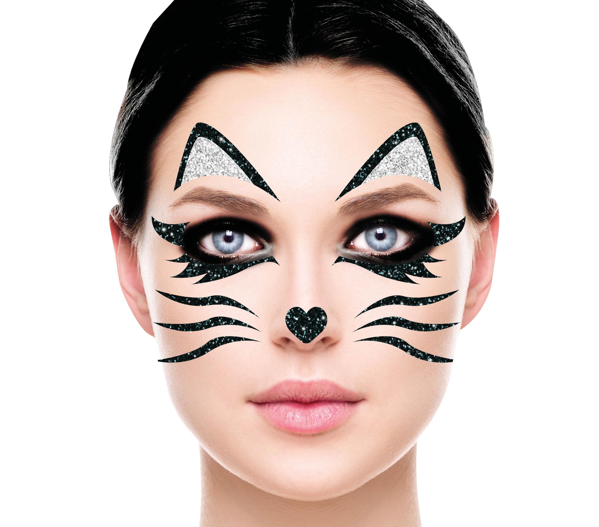 CAT FACE GLITTER, 13x15 CM
