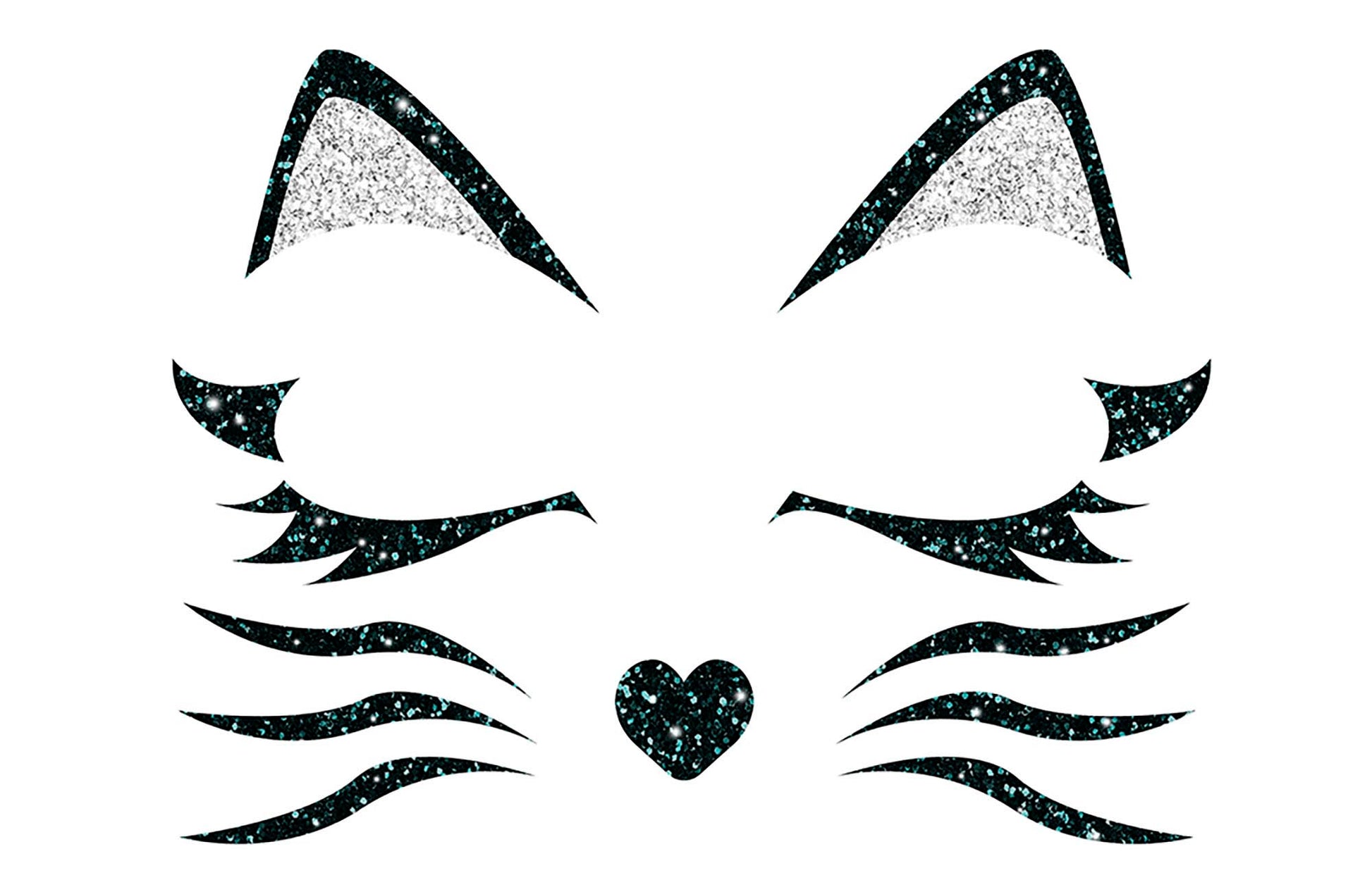 CAT FACE GLITTER, 13x15 CM