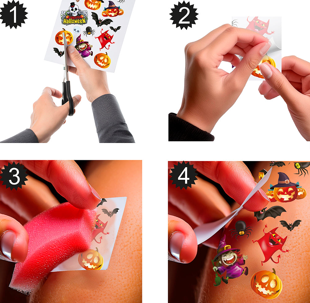 FUN HALLOWEEN TATTOO SHEET