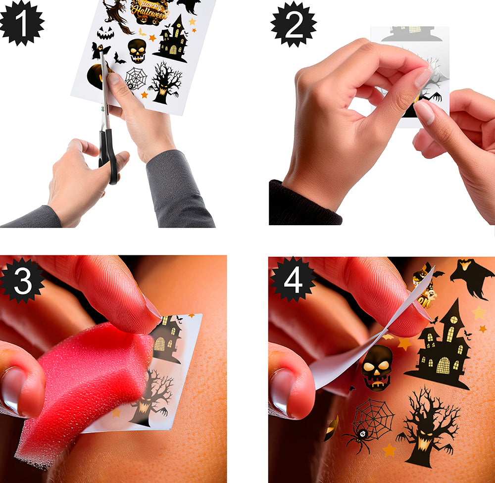 FUN HALLOWEEN TATTOO SHEET