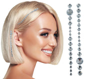SILVER HAIR JEWELS 13X25 CM, ADULTS