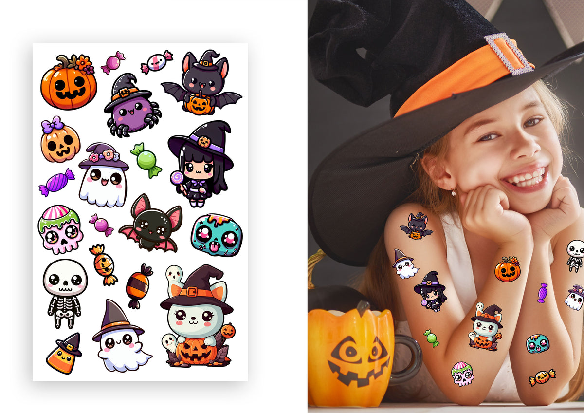 FUN HALLOWEEN TATTOO SHEET