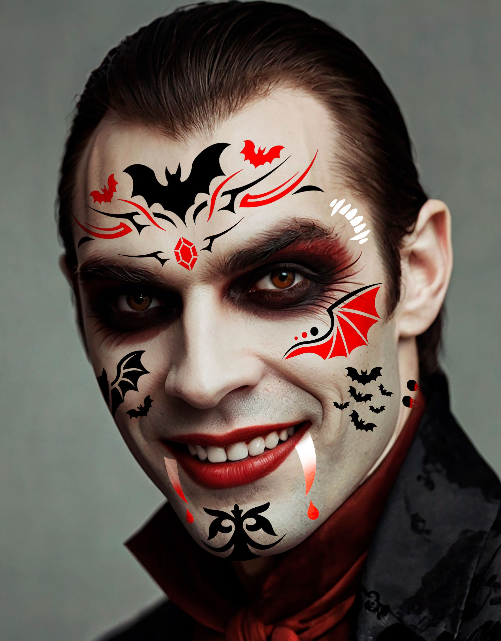 VAMPIRE MAKE UP STENCIL 14X20 CM