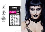 30 ADHESIVE FAKE PIERCINGS, 6X6 CM