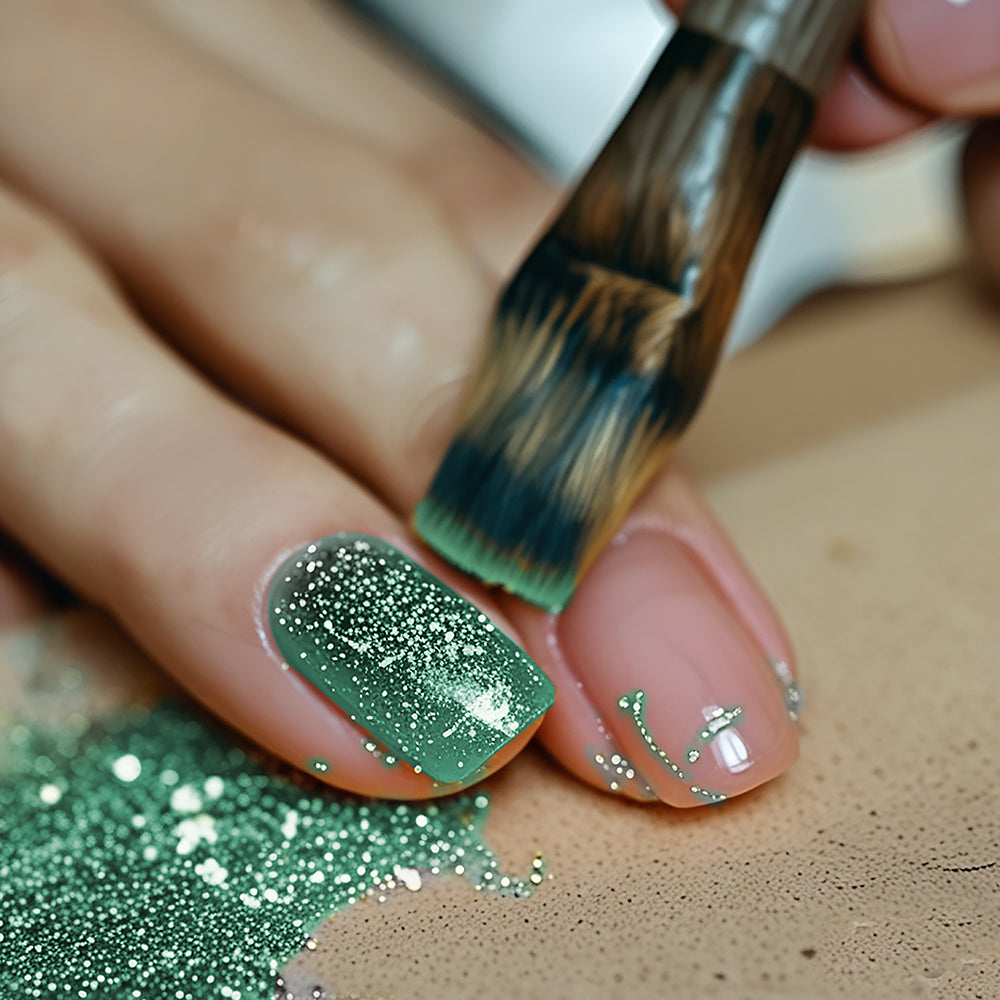 1 JAR OF BIODEGRADABLE GLITTER OF 10 GR GREEN