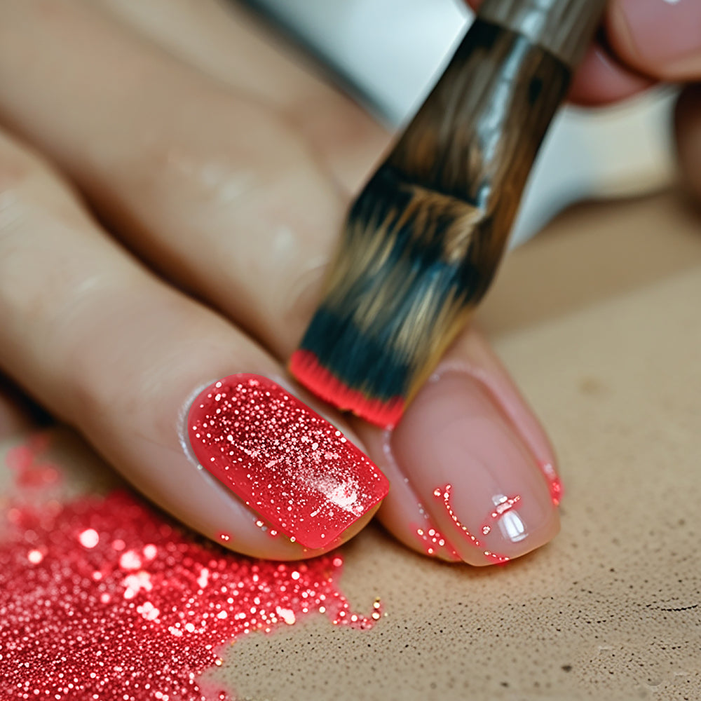 1 JAR OF BIODEGRADABLE GLITTER OF 10 GR RED