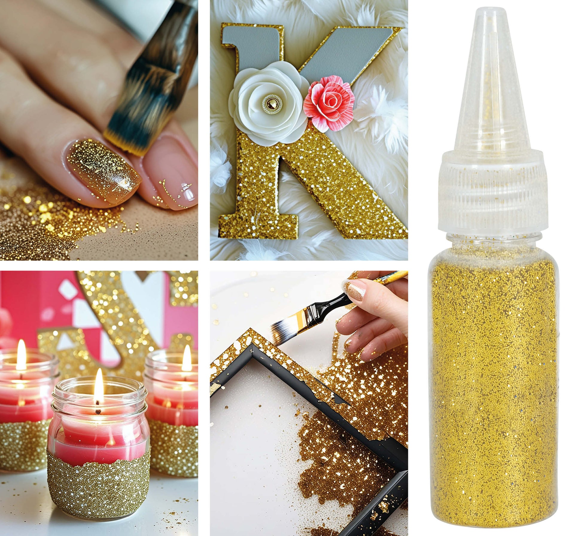 1 JAR OF BIODEGRADABLE GLITTER OF 10 GR GOLD
