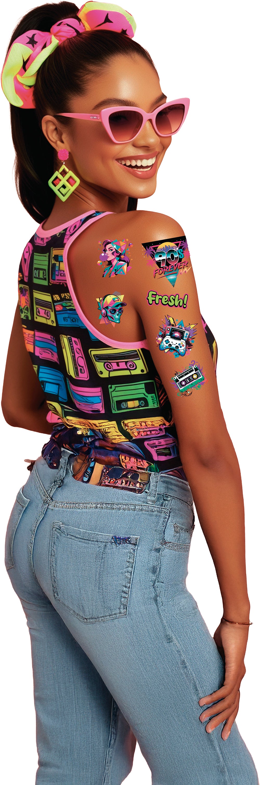 90S TATTOO SHEET 14X30 CM