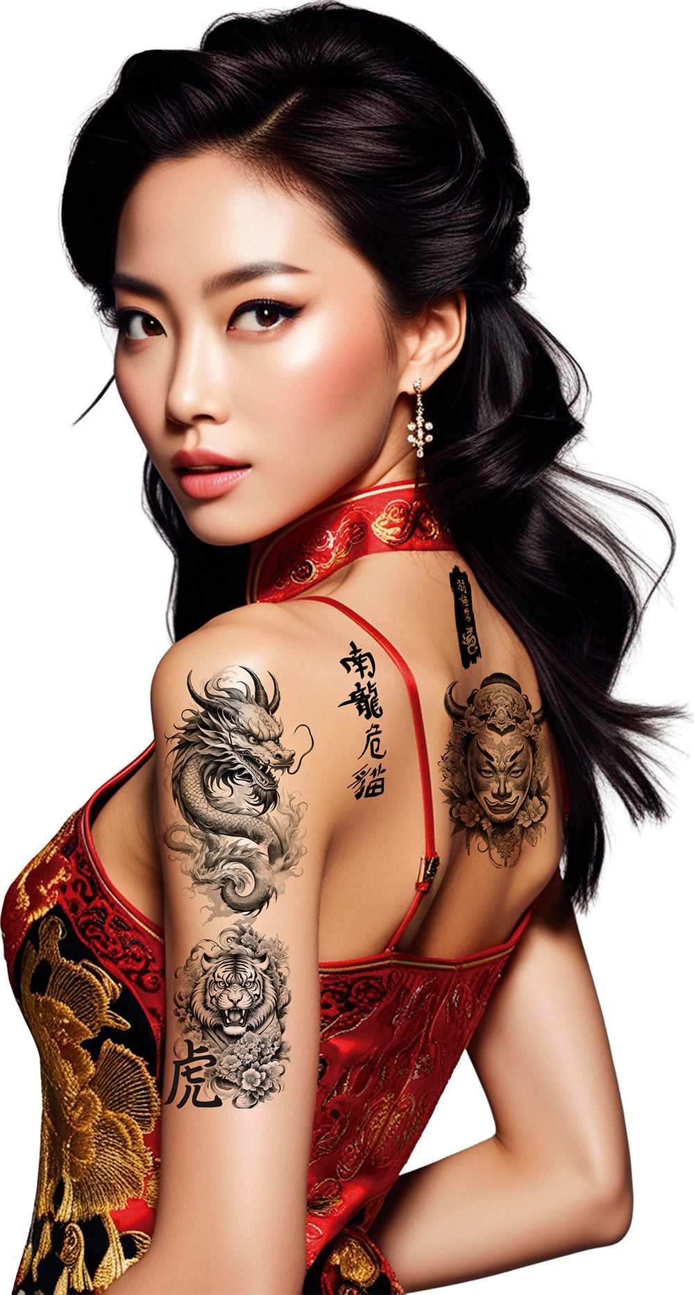 ASIAN TATTOO SHEET 14X30 CM