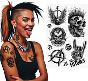 PUNK TATTOO SHEET 14X30 CM