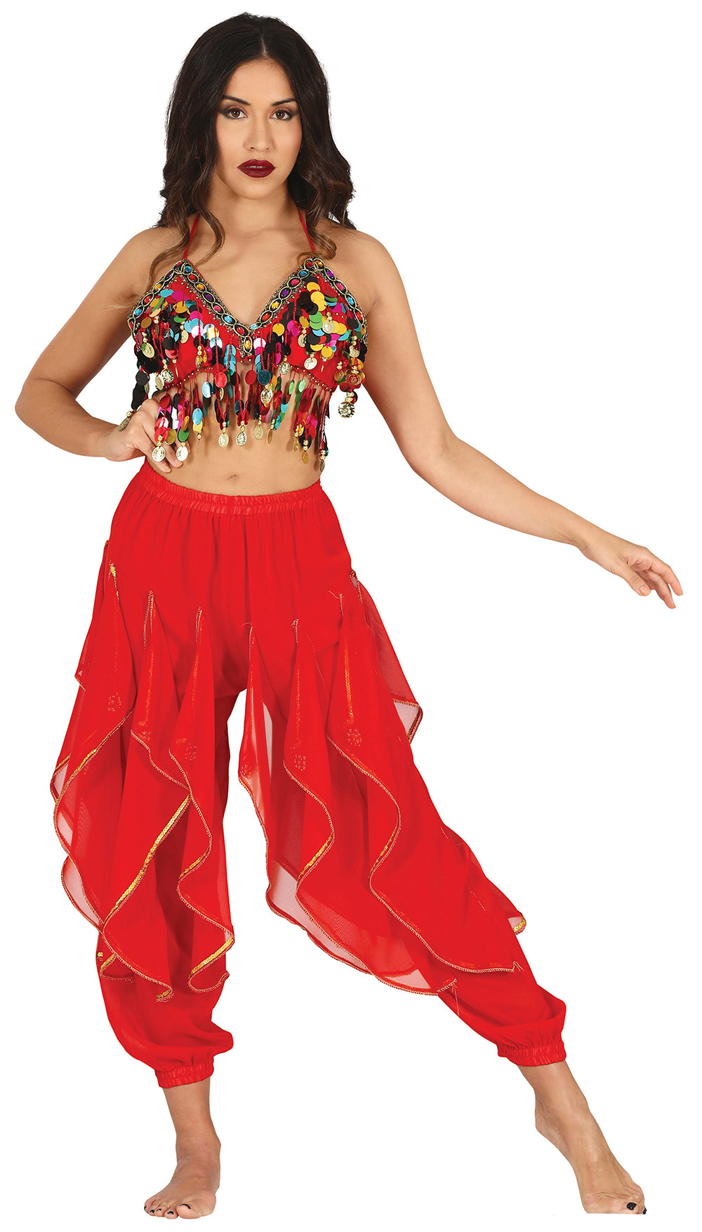 RED BELLY DANCE PANTS, HQ