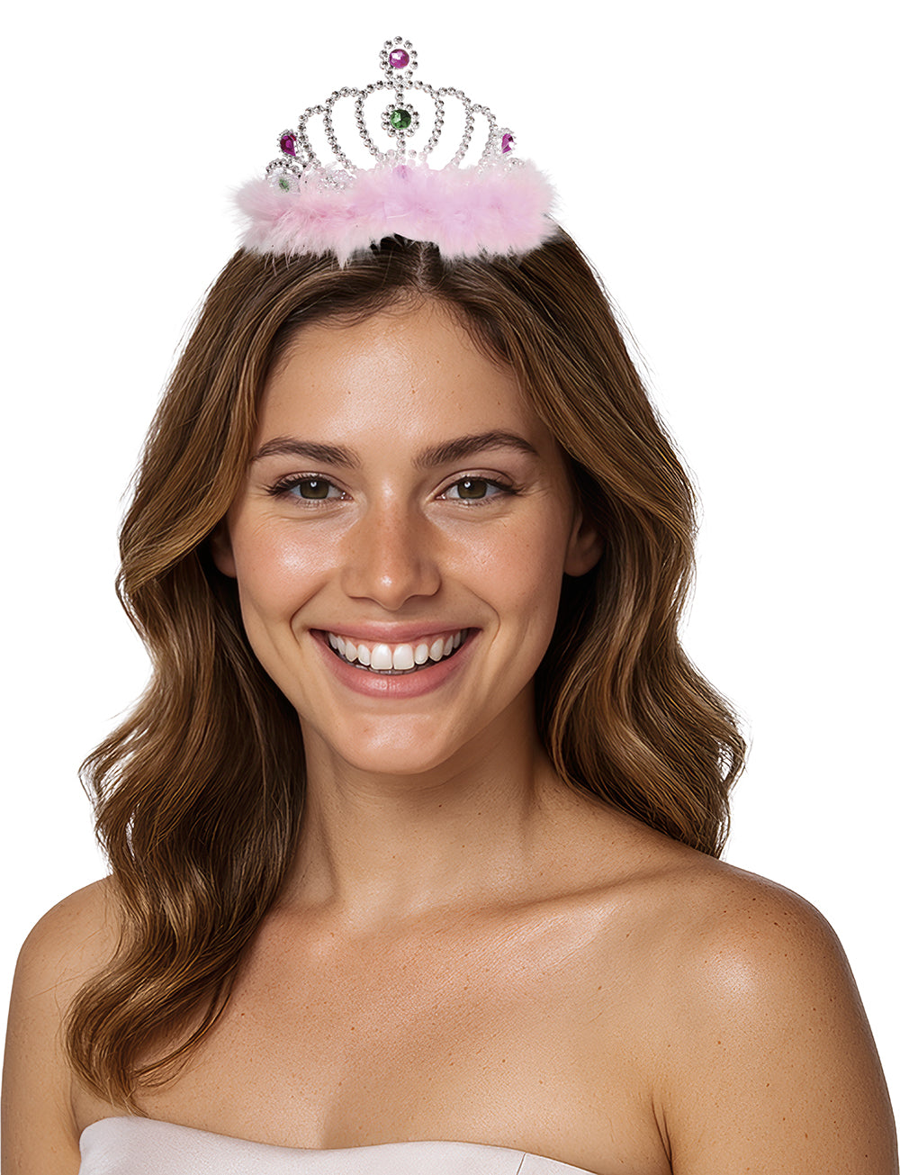 FEATHERED SILVER TIARA