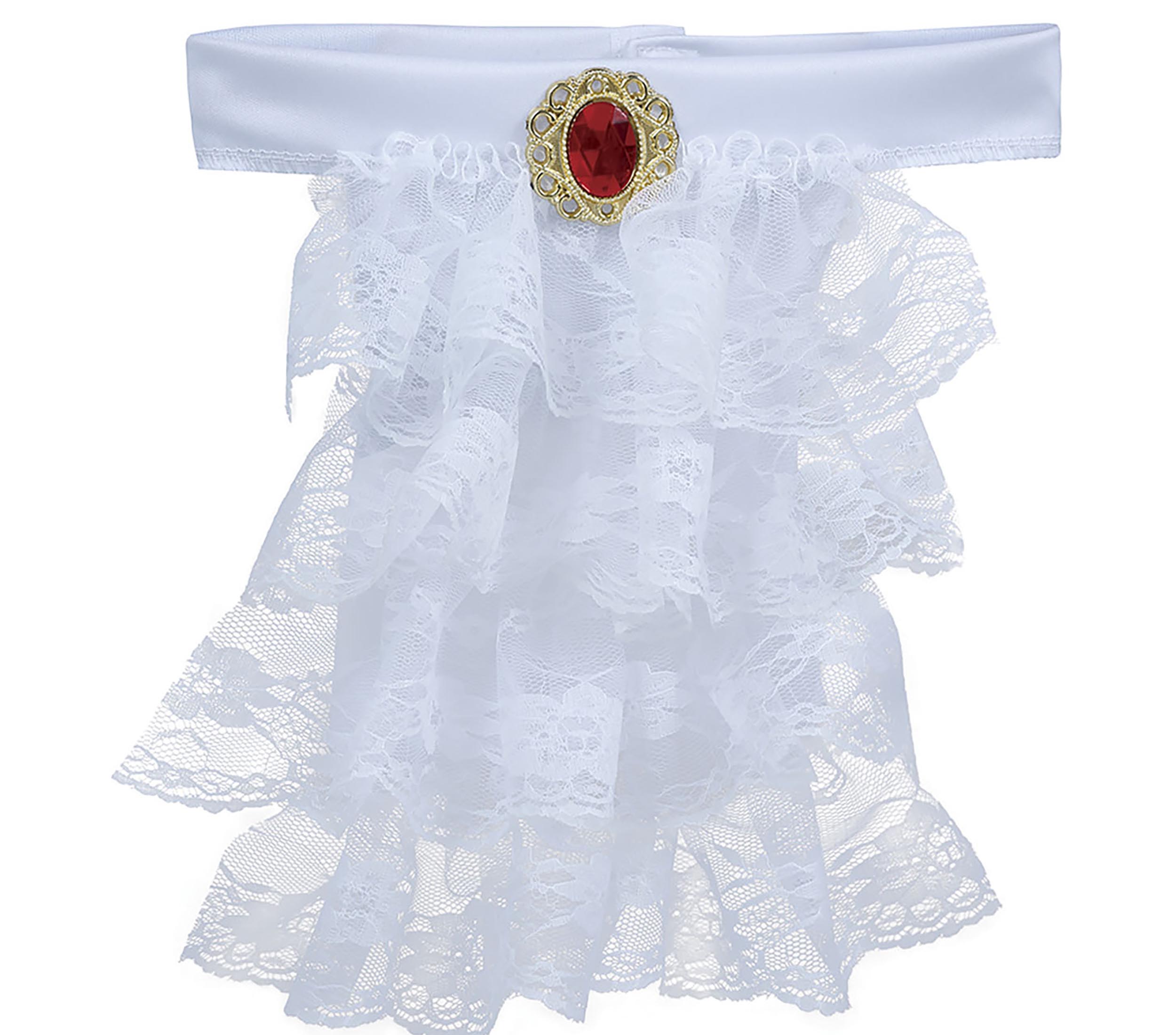WHITE LACE JABOT