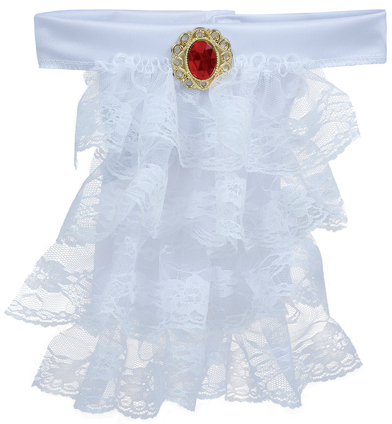 WHITE LACE JABOT