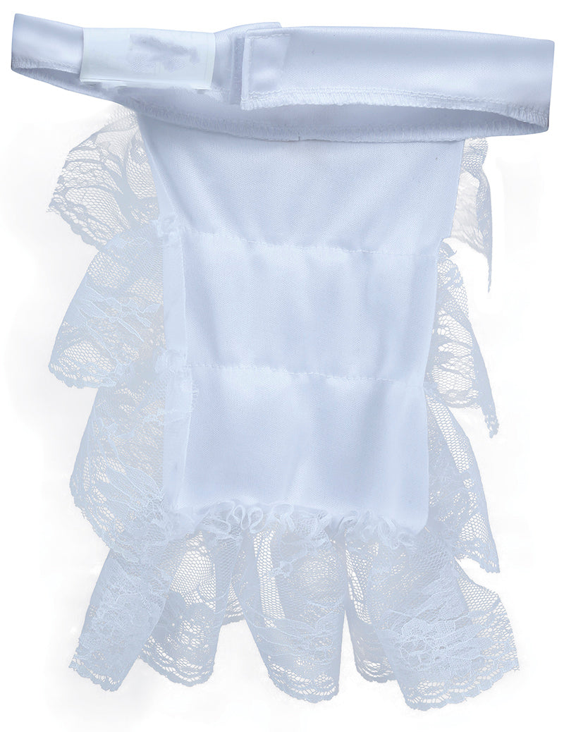 WHITE LACE JABOT