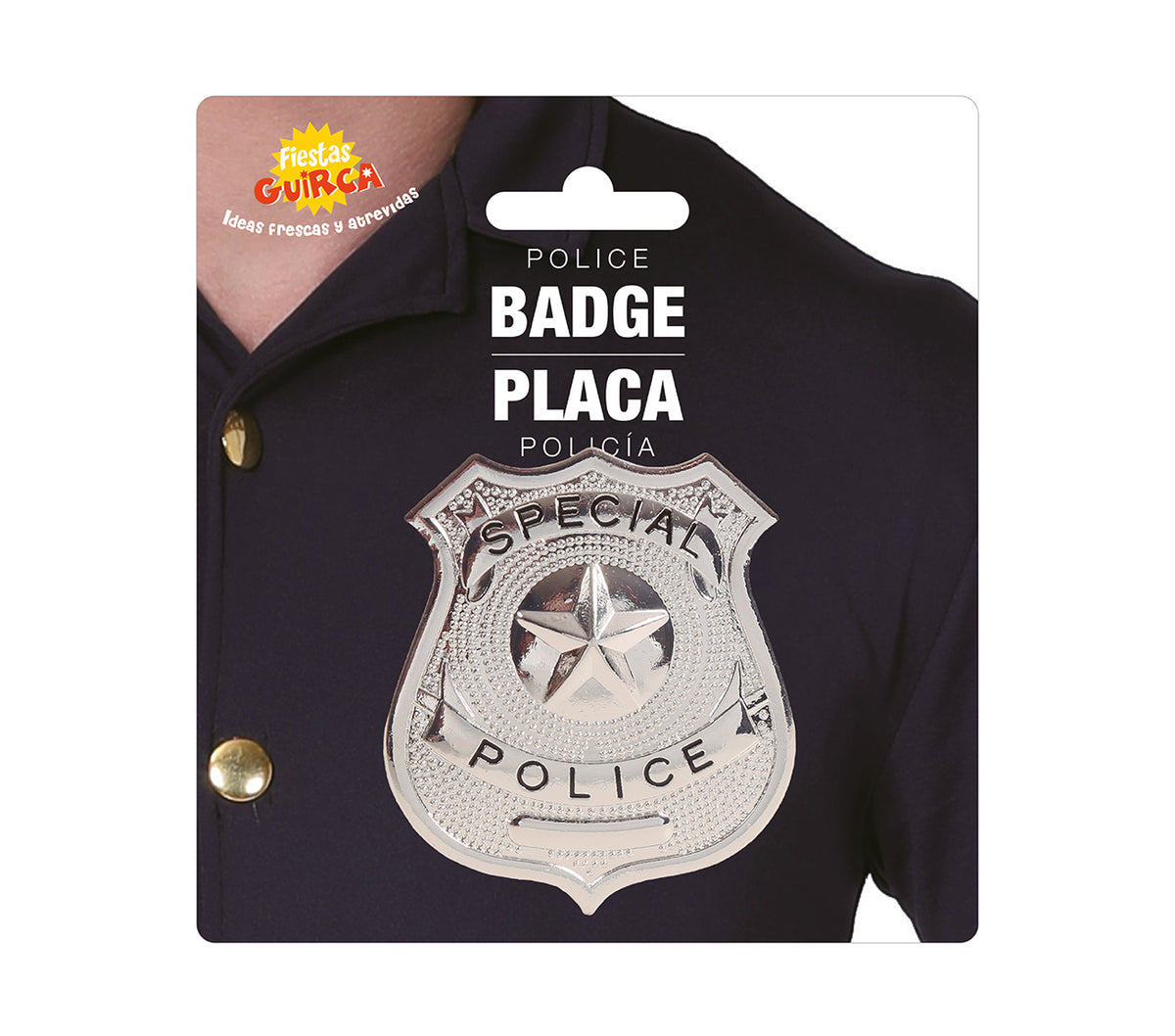 METAL POLICE BADGE 6 CM