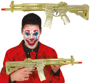 GOLD METALLIC RUSSIAN RIFLE, 58 CM