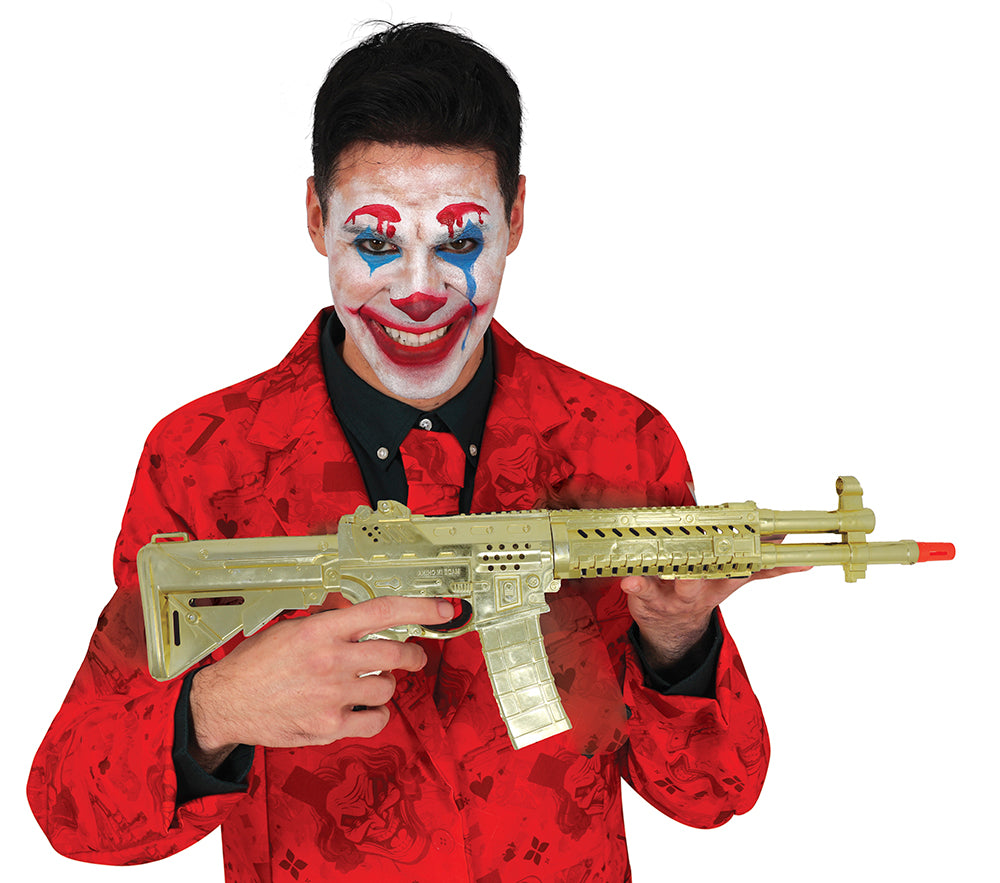 GOLD METALLIC RUSSIAN RIFLE, 58 CM