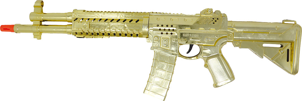 GOLD METALLIC RUSSIAN RIFLE, 58 CM