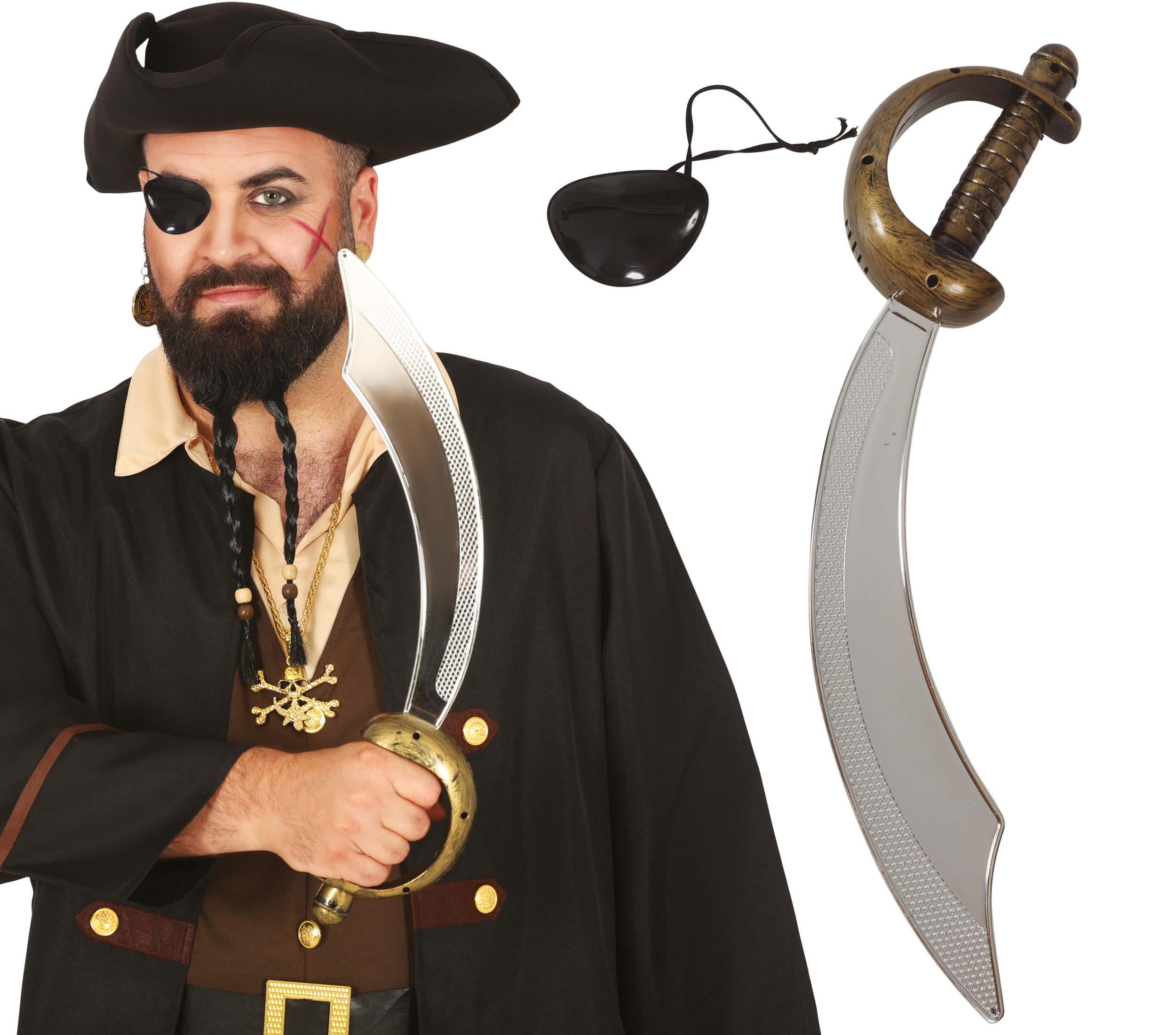 PIRATE SABLE WITH EYEPATCH, 47 CM