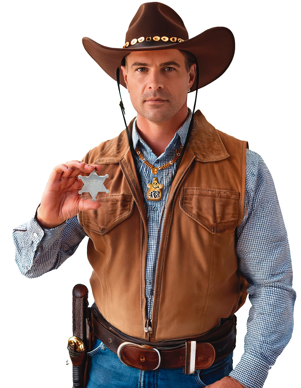 METAL SHERIFF STAR 6 CM