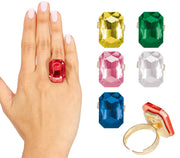 BOX WITH 24 ASSORTED GEMSTONE RINGS