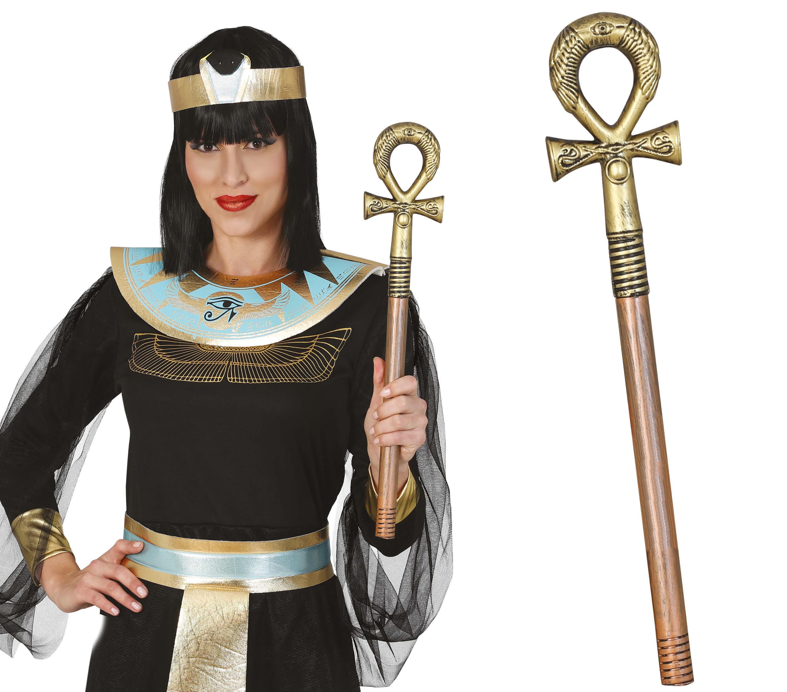 EGYPTIAN SCEPTER ANKH CROSS 50 CMS. – Fancy Dress Town