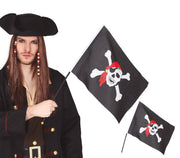 PIRATE FLAG WITH POLE 45X30 CMS.