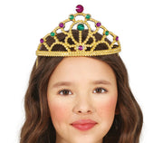 GOLD HEADBAND WITH MULTIC STONES, CHILD