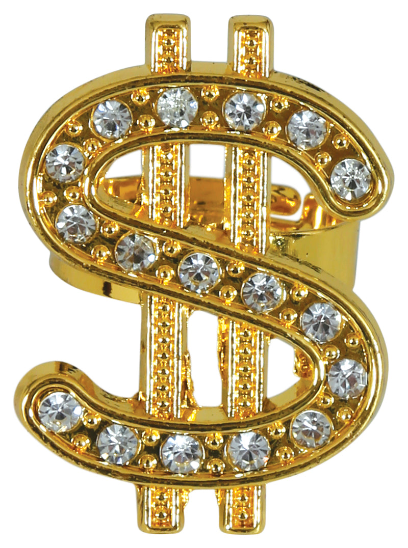 "DOLLAR" RING, METALLIC