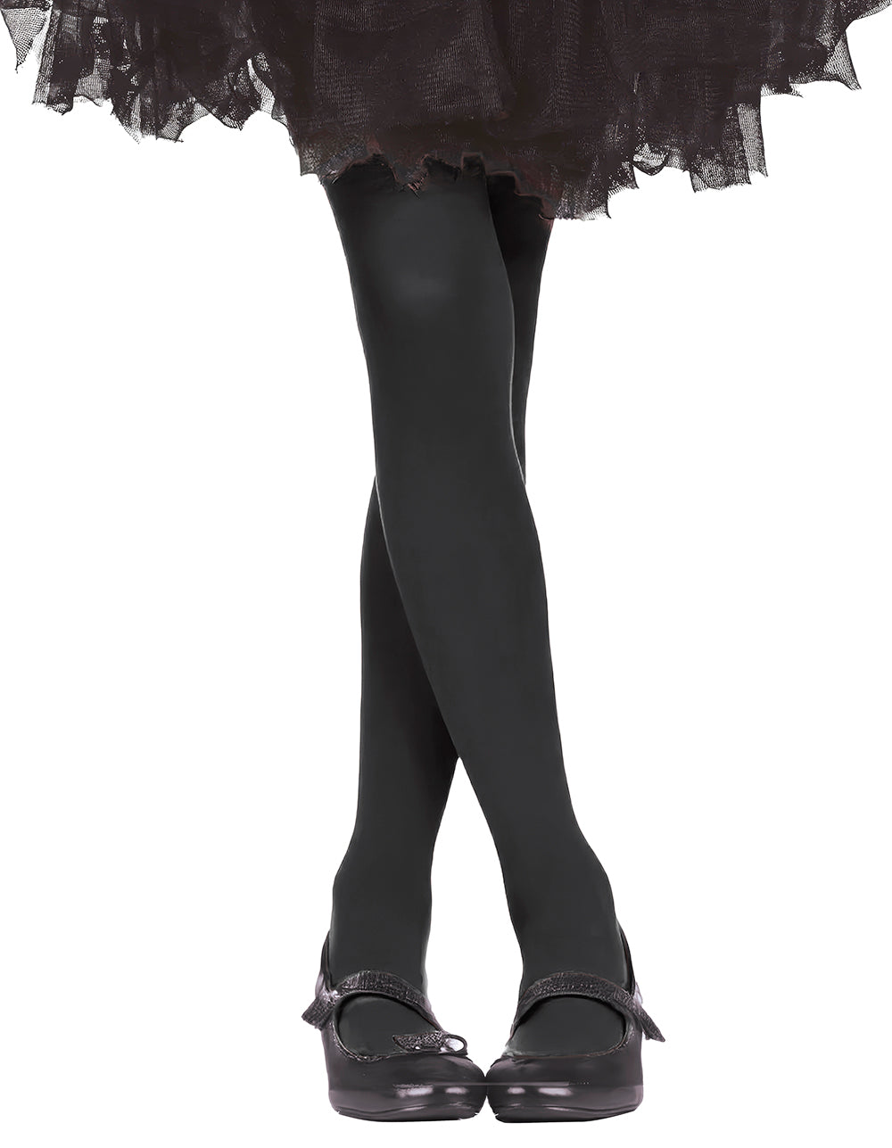 BLACK STRIPED TIGHTS 7-10 YEARS