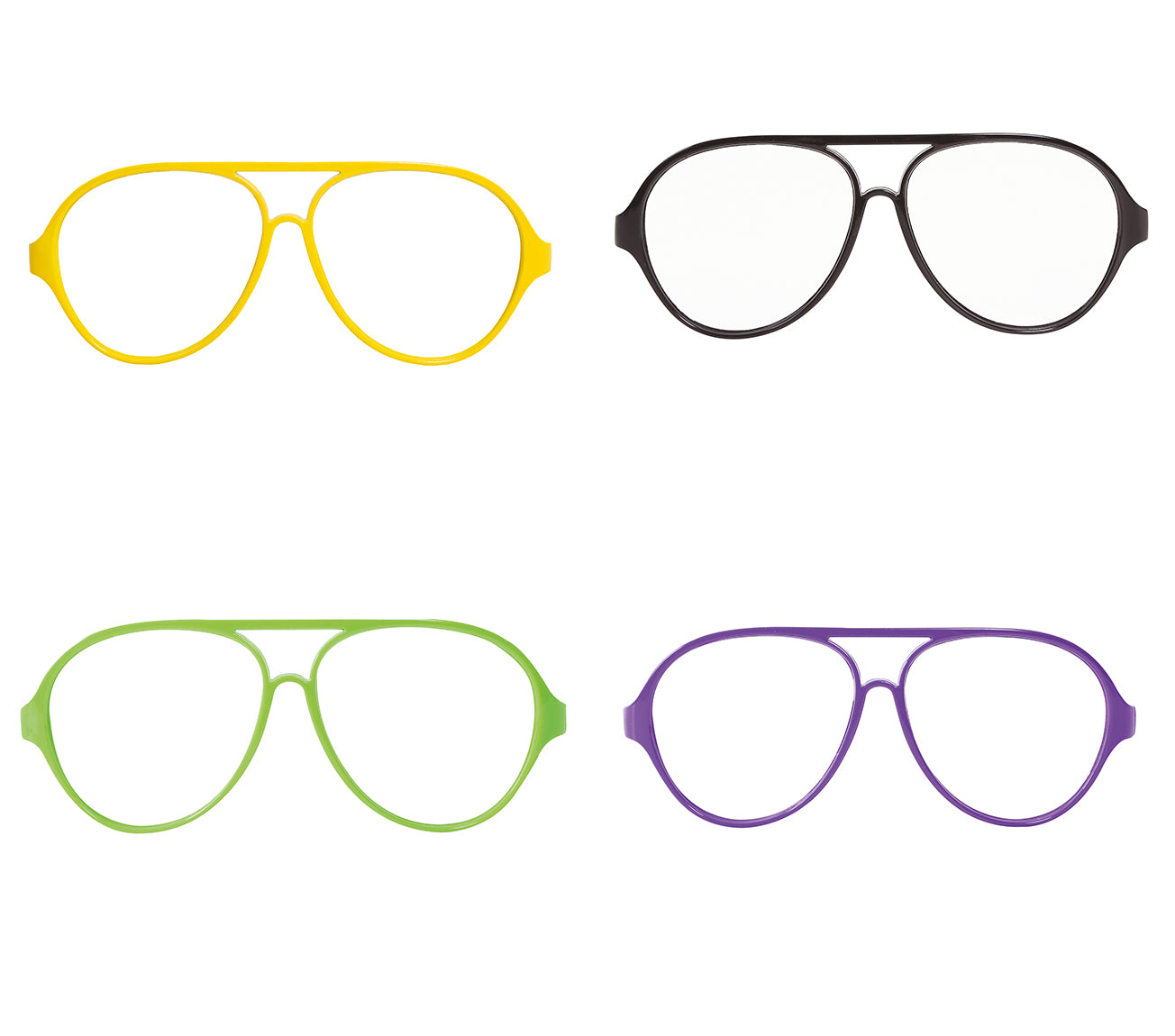 70'S/80'S GLASSES ASSORTED COLORS
